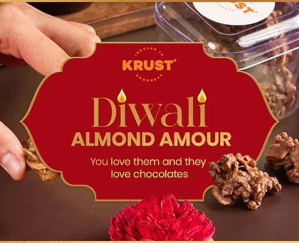 Announcing our Diwali Almond Amour boxes, for the people you love who also love chocolates. A simple and sweet gift.
