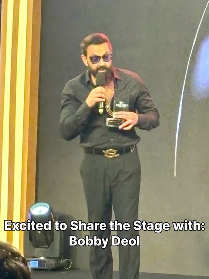 It was an honor to share the stage with esteemed actors like Bobby Deol. Being recognized on such a prestigious platform is a moment of pure joy.