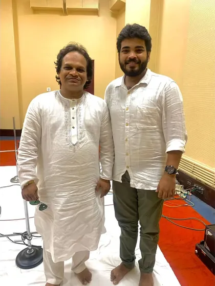 A wonderful time playing with Sarangi Maestro Janab Sarwar Hussain Khan bhaiya for the National Programme of Akashvani.