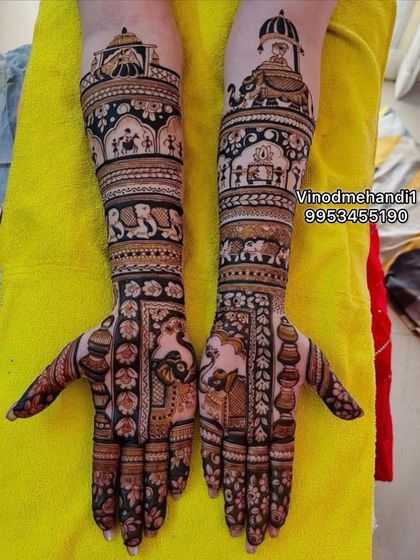 Vinod Mehandi Art - Bridal Mehendi Full Bridal Hand & Arm Designs photo 32