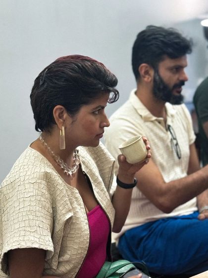 A sensory experience of pairing coffee and chocolate at the cafe. Participants learned to pair different roasts with unique craft chocolates from across India.
