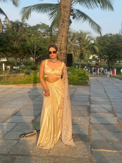 Soaking in the golden hour sun at a Goa wedding. Beach weddings have a relaxed yet celebratory vibe that I absolutely love.