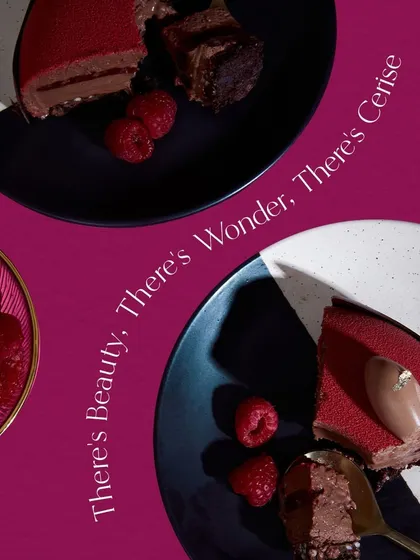 There's beauty, there's wonder, there's Cerise. Slices of my Choco Framboise, a celebration of raspberry and chocolate.