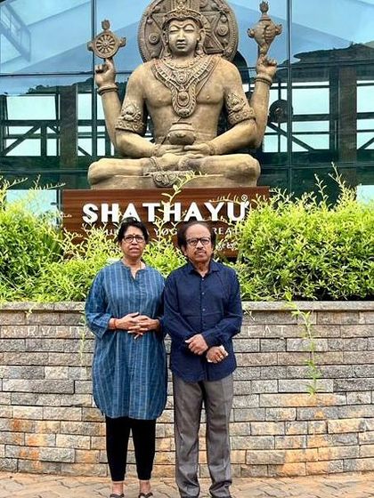 Legendary musician Dr. L. Subramaniam and Kavita Krishnamurthy at our retreat. We are the trusted choice for those who seek authentic healing away from the public eye.