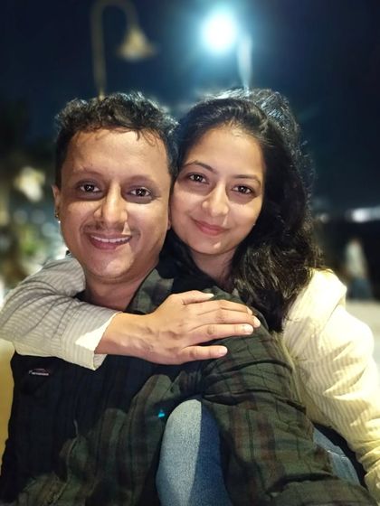 A happy moment with my husband on a night out. I love capturing the simple joy of just being together. Couple portraits are a wonderful way to remember the connection that started your family.