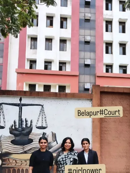 A day at the Belapur Court with my team. The mural of the scales of justice is a constant reminder of our mission. The quest for justice continues, one case at a time.