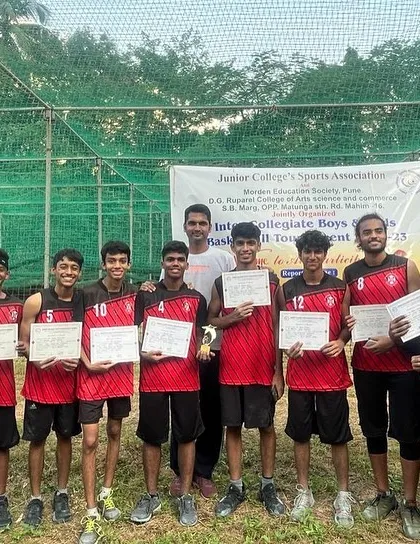 The boys team with their runner-up certificates. This recognition is an important part of their journey as competitive student athletes.