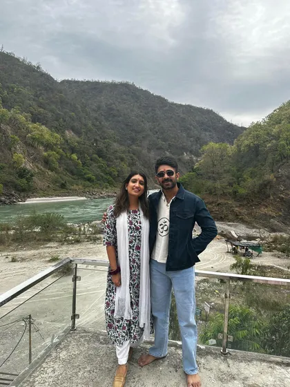 Posing with a friend at the Phool Chatti Ashram. The peaceful environment of Rishikesh is the perfect place to deepen friendships and your practice.