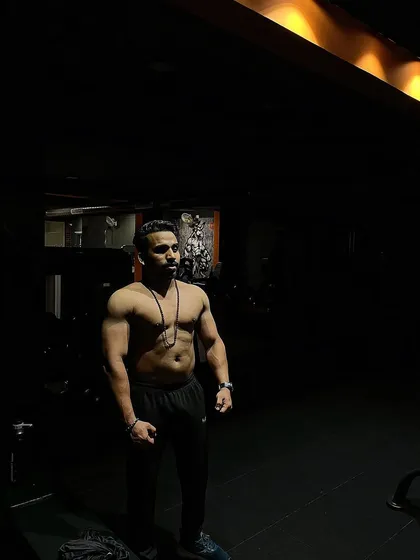 In bulking mode. This phase is about eating in a caloric surplus and training heavy to build the maximum amount of muscle before a competition prep cycle begins.