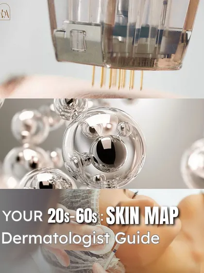 Your skin's needs evolve with every decade. This dermatologist-designed skin map is your guide to understanding the right treatments for your age, from prevention in your 20s to restoration in your 60s.