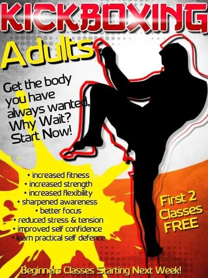 My kickboxing program is designed for adults who want to get the body they've always wanted. It increases fitness, strength, and flexibility while teaching you practical self-defense.