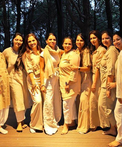 The sisterhood formed on our retreats is truly special. Here are some of the amazing women from our Dharamshala retreat, sharing smiles and supporting one another.