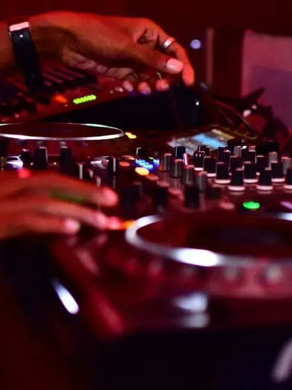 This is my office. A close-up of the Pioneer DJ console where I craft the sound for the night, blending tracks and creating those live mashups that get everyone screaming. Every knob and fader tells a part of the story.
