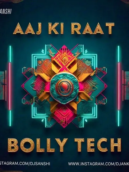 The official artwork for my "Aaj Ki Raat" Bolly-tech remix. I took this classic Bollywood track and gave it a modern tech-house spin, making it a guaranteed floor-filler for any party.