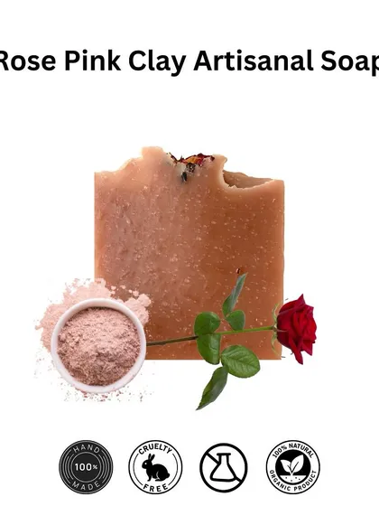 My Rose Pink Clay soap is perfect for sensitive to normal skin. The French pink clay gently cleanses and balances, helping to reduce dullness and reveal a natural glow.