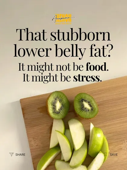 That stubborn lower belly fat might not be from food, but from stress. Chronic stress leads to high cortisol, which encourages fat storage in the abdominal area.