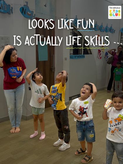 What looks like fun is actually life skills in the making. This group activity is teaching kids to listen, follow directions, and coordinate as a team.