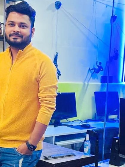 Standing in my office, where ideas turn into strategies for our clients. This space is designed to foster focus and collaboration for services like tax planning and ROC filing.