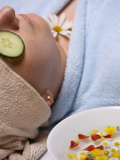 Celebrate special occasions with the gift of wellness. This natural facial treatment, using cucumber and flower petals, is part of our special packages designed to help you relax and rejuvenate.