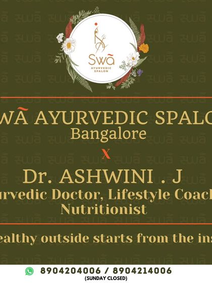 We are excited to collaborate with Dr. Ashwini J, an Ayurvedic Doctor, Lifestyle Coach, and Nutritionist. This partnership allows us to offer a truly holistic approach, because a healthy outside starts from the inside.