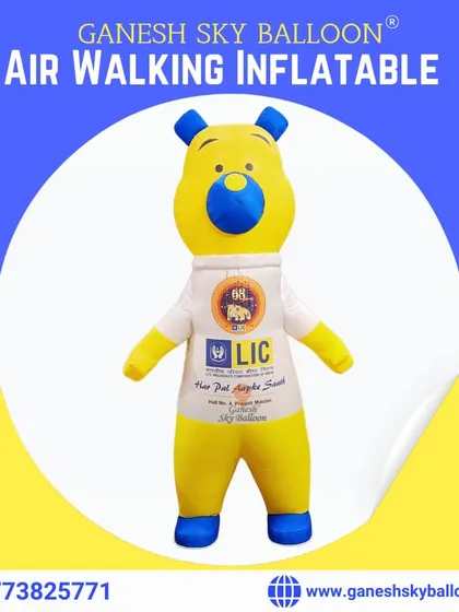 This graphic showcases our LIC bear mascot, a perfect example of a friendly character we designed to make a brand more approachable during marketing events.