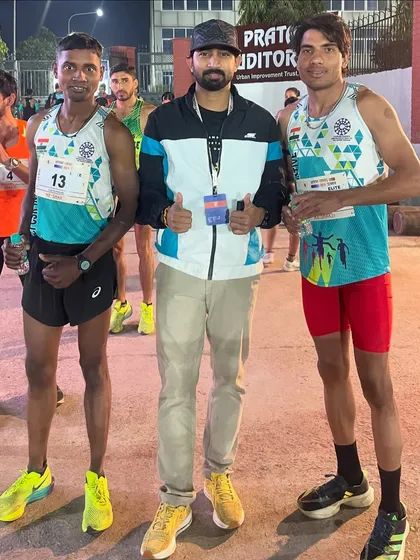 Another shot with my elite runners before the Alwar Marathon. The focus and confidence are clear to see.