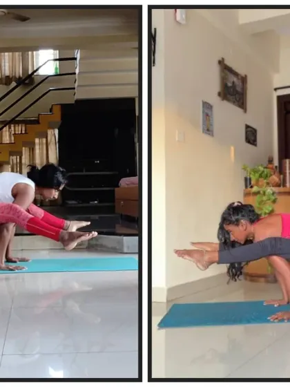 From struggling to hold Firefly pose to finding a bit more lift and length. Every practice, no matter how small, adds up over time. Be patient with your journey.