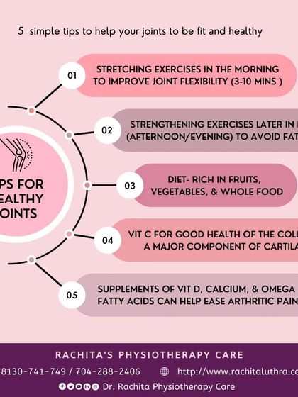 5 simple tips for healthy joints, especially as winter approaches. This includes stretching, strengthening, a healthy diet, and proper supplementation.