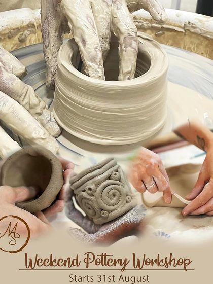 A glimpse into our weekend workshops where you can learn to pinch, coil, and throw on the wheel.
