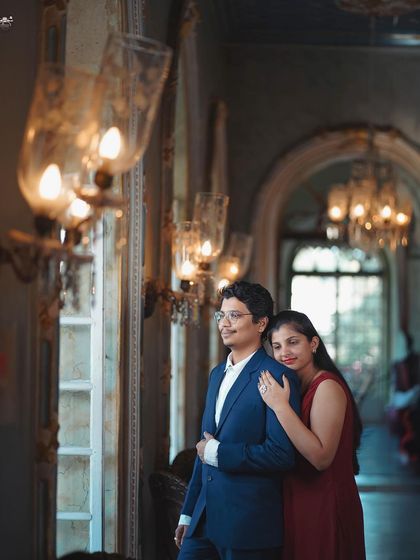 A tender moment captured in a beautifully lit corridor of a palace. My focus is always on the connection between the couple, enhanced by the stunning surroundings.