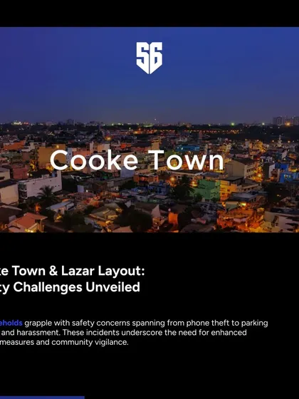 An overview of the safety challenges in Cooke Town & Lazar Layout, where households grapple with issues from phone theft to harassment. This underscores the need for enhanced community vigilance.