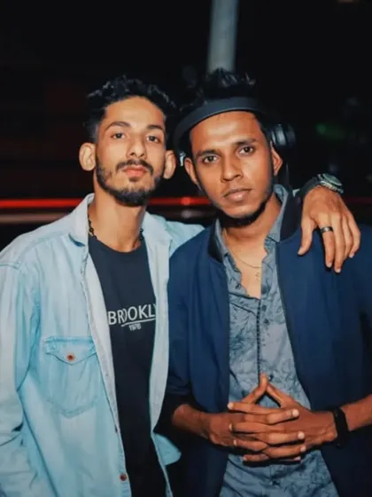 With fellow artist DJ Salvino Miranda, getting ready for a massive New Year's Eve event at Cafe Mambo. Collaborating with other DJs is a great way to create unique sets and bring diverse energy to the party.