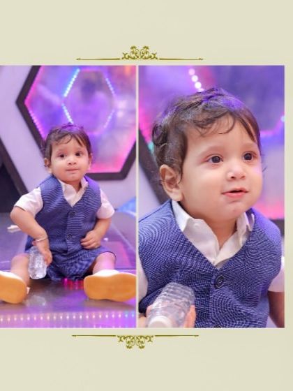 A candid shot of the birthday boy exploring the stage. Even during a big party, I look for these quiet, individual moments that show the child's personality.