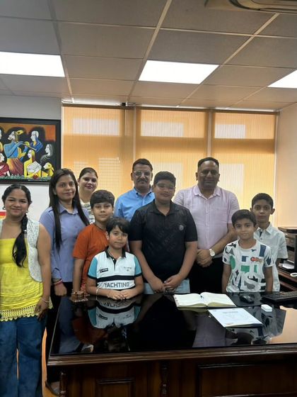 Our team with students and parents after the successful demo at the CBSE Head Office. These interactions are key to showcasing the real-world impact of our programs.