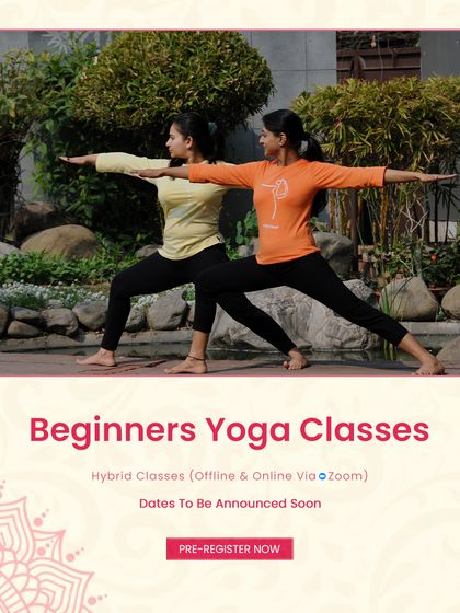 Take your first step towards wellness. This graphic is a pre registration announcement for our hybrid beginner yoga classes. Join us to discover the joy of balance, flexibility, and inner peace.