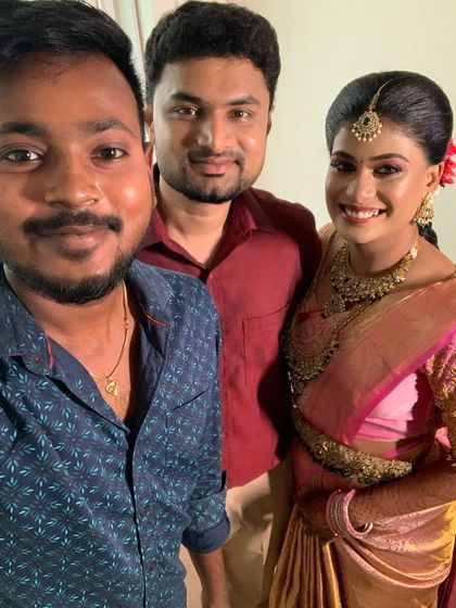 More moments with bride Shobana Priya at her engagement and reception. It's always a joy to be part of the celebration and see my clients so happy with their final look.