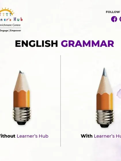 This image shows the transformation we aim for. Without the right guidance, learning grammar can feel like having a dull pencil. With our focused approach, we sharpen those skills, making your child's understanding of English grammar bright and effective.