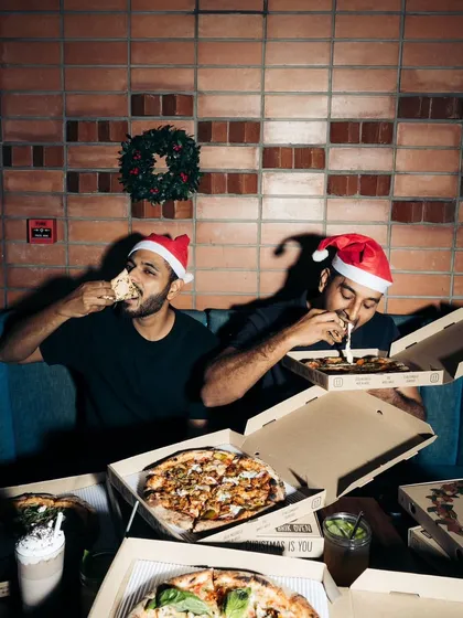 The holiday feast continues. Good times and great pizza are what we're all about, especially during the festive season.
