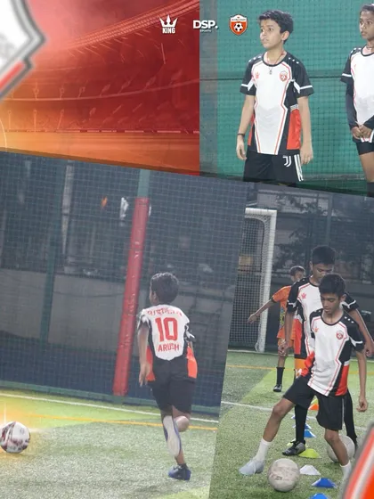 A collage showing our players in various stages of training. We rise, we train, we conquer.