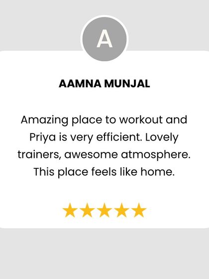 "This place feels like home." This review from Aamna means the world to us. We strive to create a comfortable and efficient workout environment.