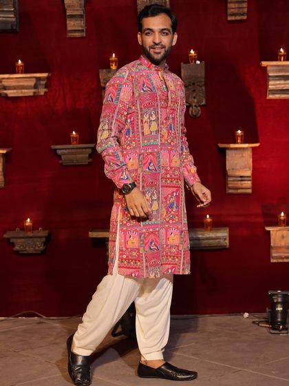 A full look at my traditional attire for a Navratri hosting gig. The right outfit is key to getting into the festive spirit and leading the crowd with confidence.