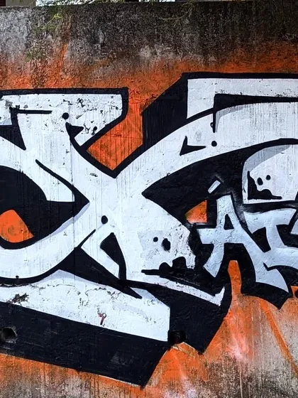 Another angle of the simple Devnagri piece. It's all about making the script accessible while keeping the graffiti flavor. The scene is growing, and we're right at the front.