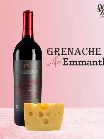 The fruity, cherry notes of our La Réserve Syrah-Grenache find a perfect partner in the sweet, nutty flavor of Emmenthal cheese. A delightful pairing you can discover at my tastings.