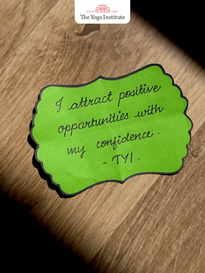 "I attract positive opportunities with my confidence." Confidence has a magnetic energy. When you believe in yourself, the right doors open and paths reveal themselves.