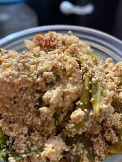 A closer look at the cooked fish egg preparation. It's a seasonal delicacy that I love to make when I can find fresh fish roe.