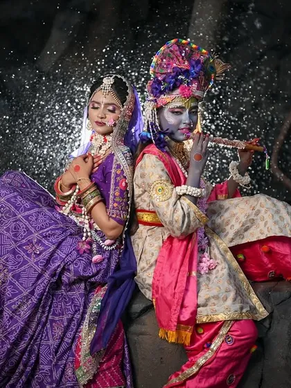 Another shot from our Radha Krishna series, with magical lighting effects.
