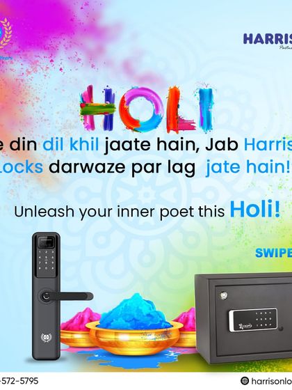 Holi ke din dil khil jaate hain, Jab Harrison Locks darwaze par lag jate hain! We invite you to join our Holi contest and create your own song featuring our locks.
