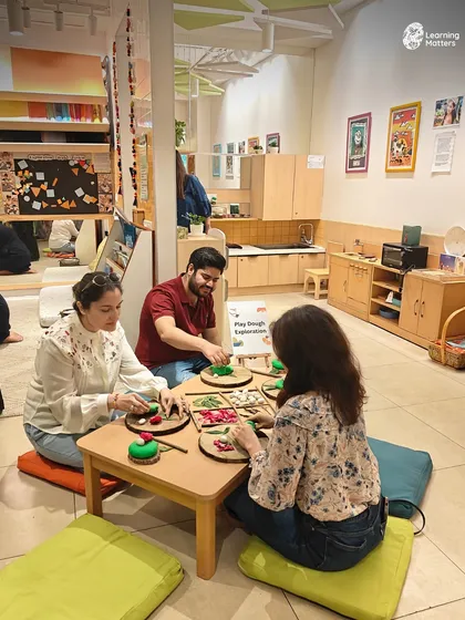 At our parent-child events, families create together. Whether it's playdough, painting, or embroidery, these shared activities strengthen bonds and celebrate the process of learning as a family.