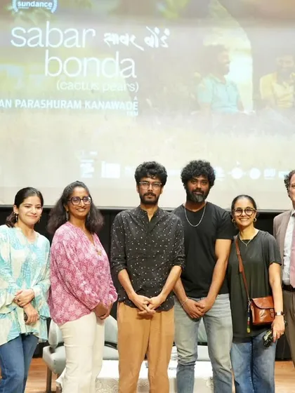 The cast and crew of the film 'Sabar Bonda' on stage after its Delhi premiere in our auditorium. We regularly host premieres and special screenings, followed by insightful Q&A sessions with directors and producers, bridging Indian and global cinema.