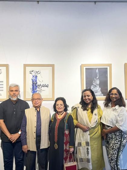 The artists and curators of the "Scripted Dialogues" calligraphy exhibition at its opening. Our gallery openings are a wonderful opportunity to meet the creators behind the work.